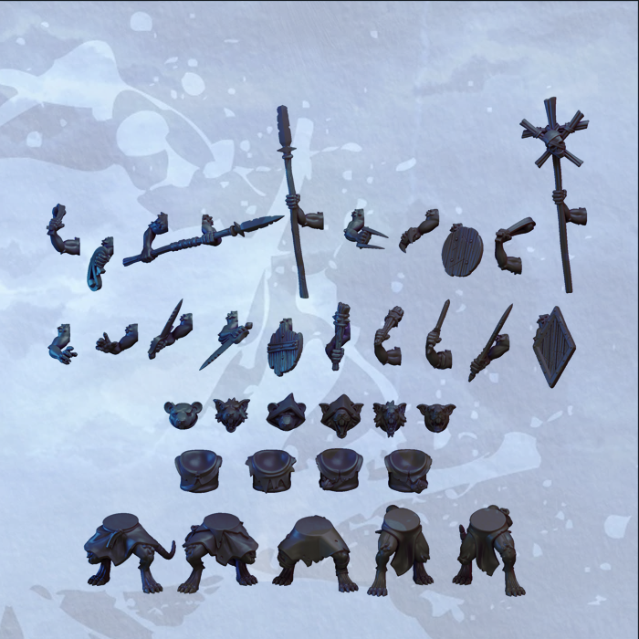 Ratfolks Warband parts
