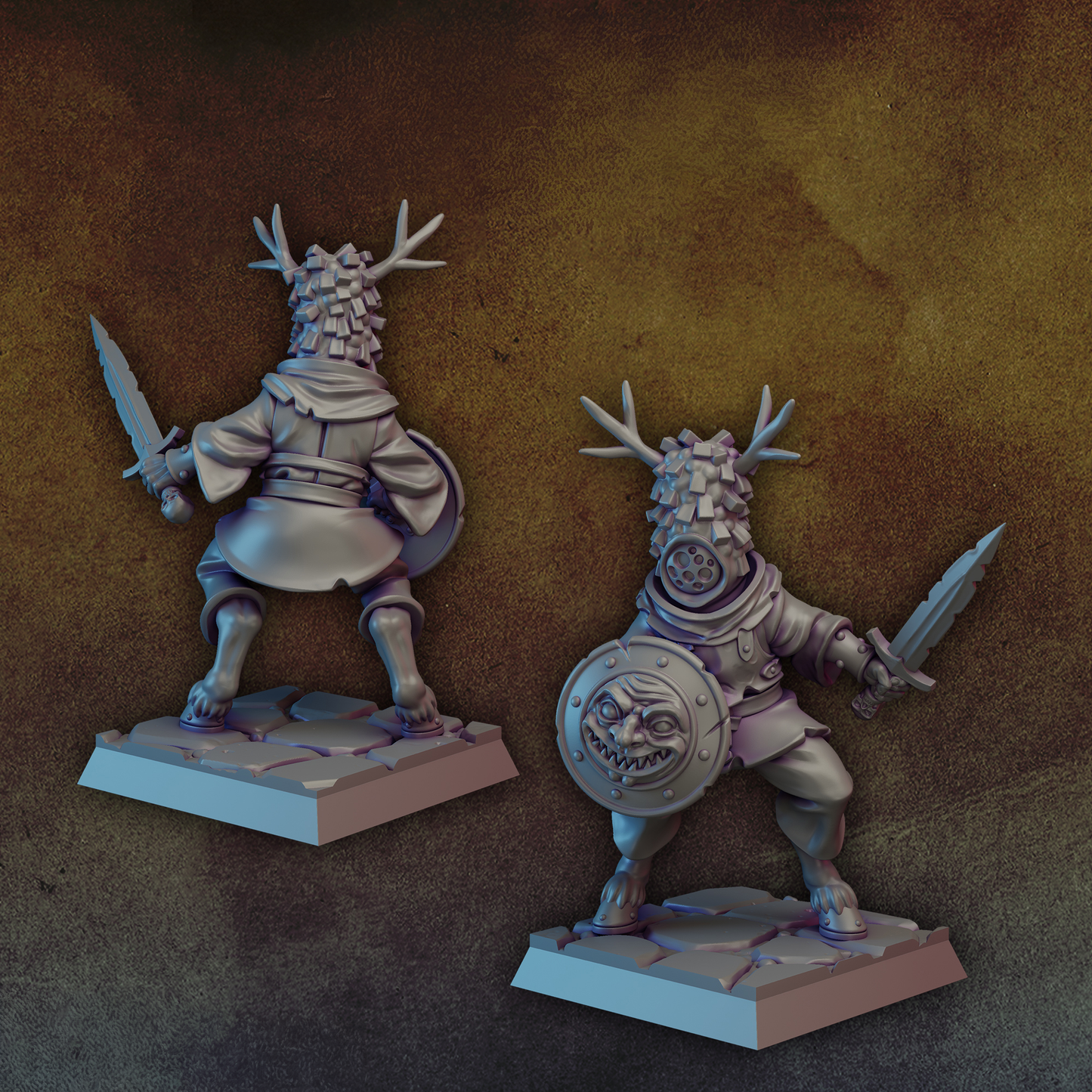 Cultist with sword and round shield